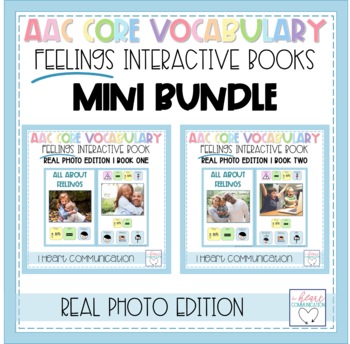 Preview of AAC Core Vocabulary Activities | Interactive Books | Feelings & Emotions BUNDLE