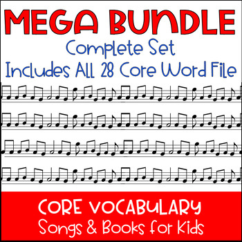 Preview of Mega Bundle Songs and Books for Kids | AAC Core Vocabulary | Autism