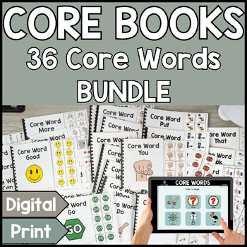 Preview of AAC Core Vocabulary Word of the Week Books BUNDLE Universal 36 Core