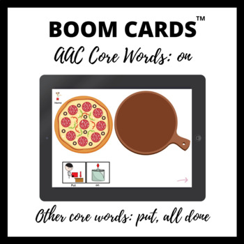 Preview of AAC Core Word Boom Cards: On