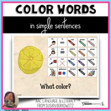 AAC Core Word Colors in Simple Sentences BOOM™ digital spe