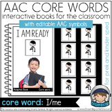 AAC Core Word I me Interactive Adapted Books Editable Symb