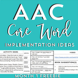 AAC Core Word Implementation Ideas: Month 1
