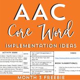 AAC Core Word Implementation Ideas: Month 3