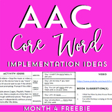 AAC Core Word Implementation Ideas: Month 4