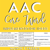 AAC Core Word Implementation Ideas: Month 7