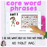 AAC Core Word Phrases Digital Activity with Communication 
