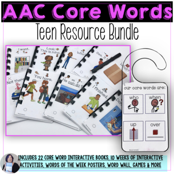 Preview of AAC Core Vocabulary Activities for Speech Therapy Adolescent BUNDLE