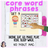 AAC Core Word Verb Phrases Digital Activity with Communica
