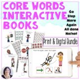 AAC Core Words Books Go Stop More Again All done Print and