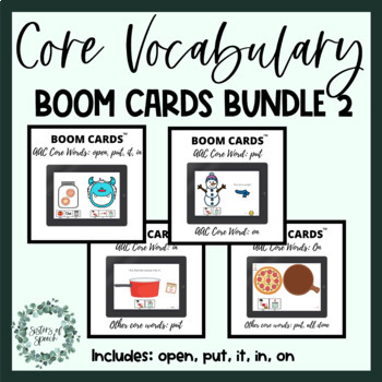 Preview of AAC Core Words Boom Cards: Bundle 2