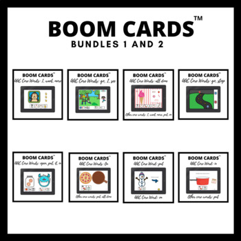 Preview of Distance Learning BOOM Cards: AAC Core Words: Bundle 1 + 2