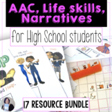 AAC Core Words High School Life Skills and Narrative Bundle