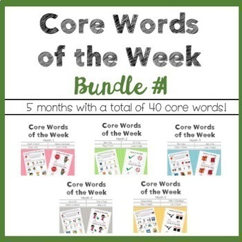 Preview of AAC Core Words of the Week: 2 Words/Week - Bundle 1 - Boom Cards™