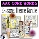 AAC Core Vocabulary Thematic Activities Seasonal Bundle fo