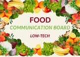 AAC Functional Communication Board for Speech and Language: FOOD