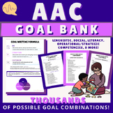 AAC Goal Bank for Measurable Treatment Goals: Speech Therapy