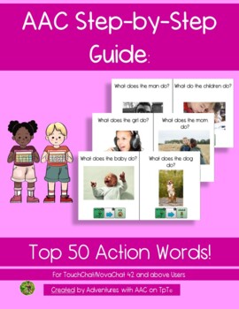 Preview of AAC Guide: Top 50 Action Words (TouchChat with Word Power 48 and above)