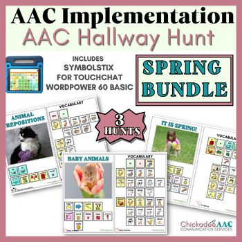 Preview of AAC Implementation Hallway Hunt SPRING BUNDLE