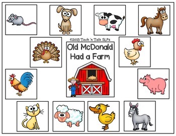 Preview of AAC Interactive Old McDonald Had a Farm