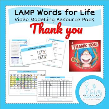 Preview of LAMP Words for Life AAC Modelling Pack: Manners -  Thank you