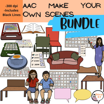 Preview of AAC Make Your Own Scenes for Home, School and Playground | DIY BUNDLE