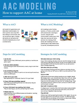 Preview of AAC Modeling: Parent Handout