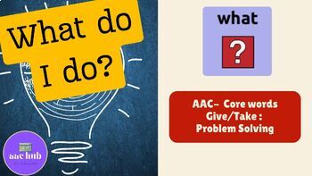 Preview of AAC Problem Solving- Core Word Give
