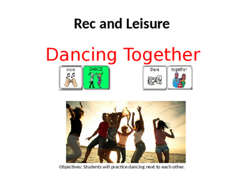 Preview of AAC Social Group Lesson: Dancing (Version 1). Includes Video Models