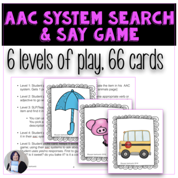 Preview of AAC Activities System Navigation Practice Search and Say Games Speech Therapy