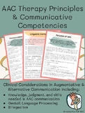 AAC Therapy Principles & Communicative Competencies