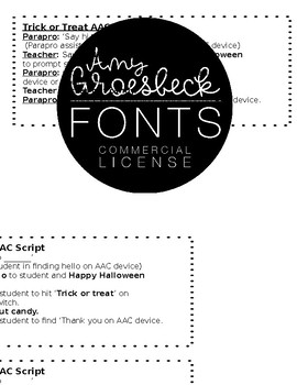 Preview of AAC Trick or Treat Script