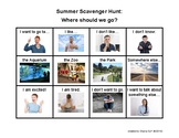 AAC Visual Summer Scavenger Hunt vocabulary packet