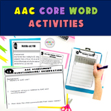 AAC core word activity ideas for SLPs, parents and therapists