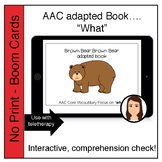 AAC core word "what": Brown Bear Activity l Distance Learn