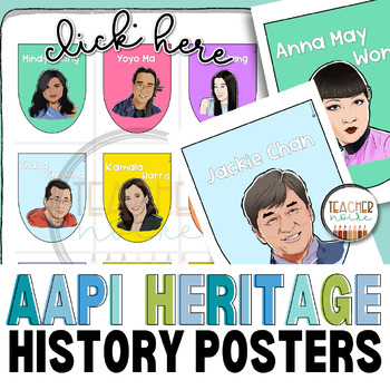 Preview of AAPI- Asian American Pacific Islander Heritage Month Bulletin Board Posters