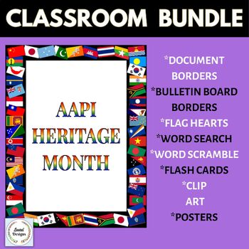 Preview of AAPI/Asian American-Pacific Islander Heritage Month Bulletin Board Bundle