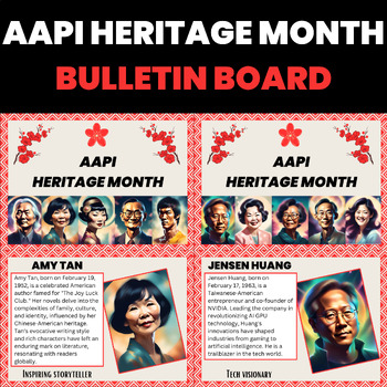 Preview of AAPI Asian American and Pacific Islander Heritage Month Bulletin Board