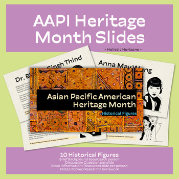 Preview of AAPI Asian Pacific American Heritage Month Slides - Historical Figures