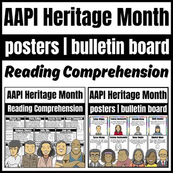 Preview of AAPI Asian Pacific American Heritage Month posters | Reading Comprehension
