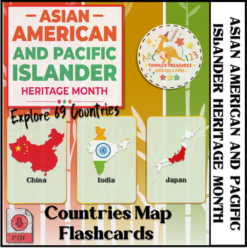 Preview of AAPI Heritage Month: Asian & Pacific Countries Map Flashcards!
