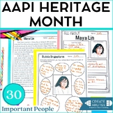 AAPI Heritage Month Biography Passages- PDF and Digital