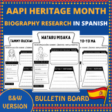 AAPI Heritage Month - Biography Research Template In Spanish