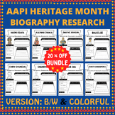 AAPI Heritage Month Bulletin Board Biography Research Temp