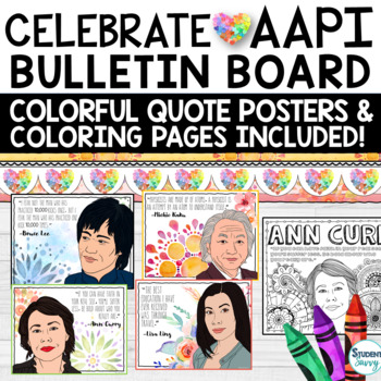 Preview of AAPI Heritage Month Bulletin Board Posters - Coloring Pages Activities