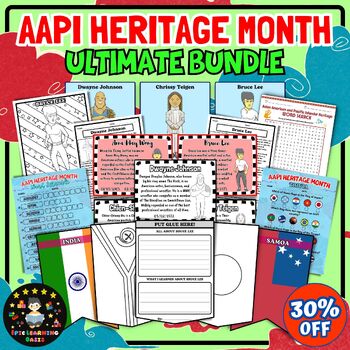 Preview of Asian Pacific American Heritage Month Bundle: Coloring Pages, Games, and More!