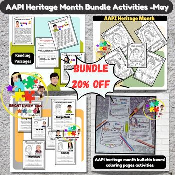 Preview of AAPI Heritage Month Bundle Activities -May