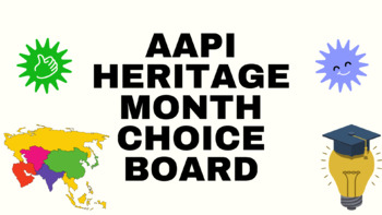 Preview of AAPI Heritage Month Choice Board (Asian American Pacific Islander)