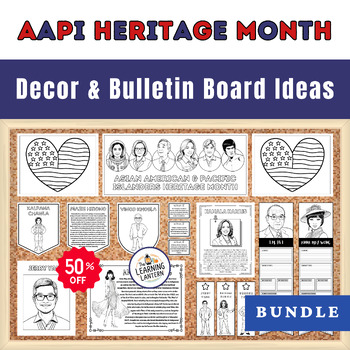 Preview of AAPI Heritage Month Decor & Bulletin Board Ideas - BUNDLE | Classroom Decoration