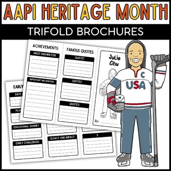 Preview of AAPI Heritage Month: Famous Asaian-American Icons Trifold Research Brochures